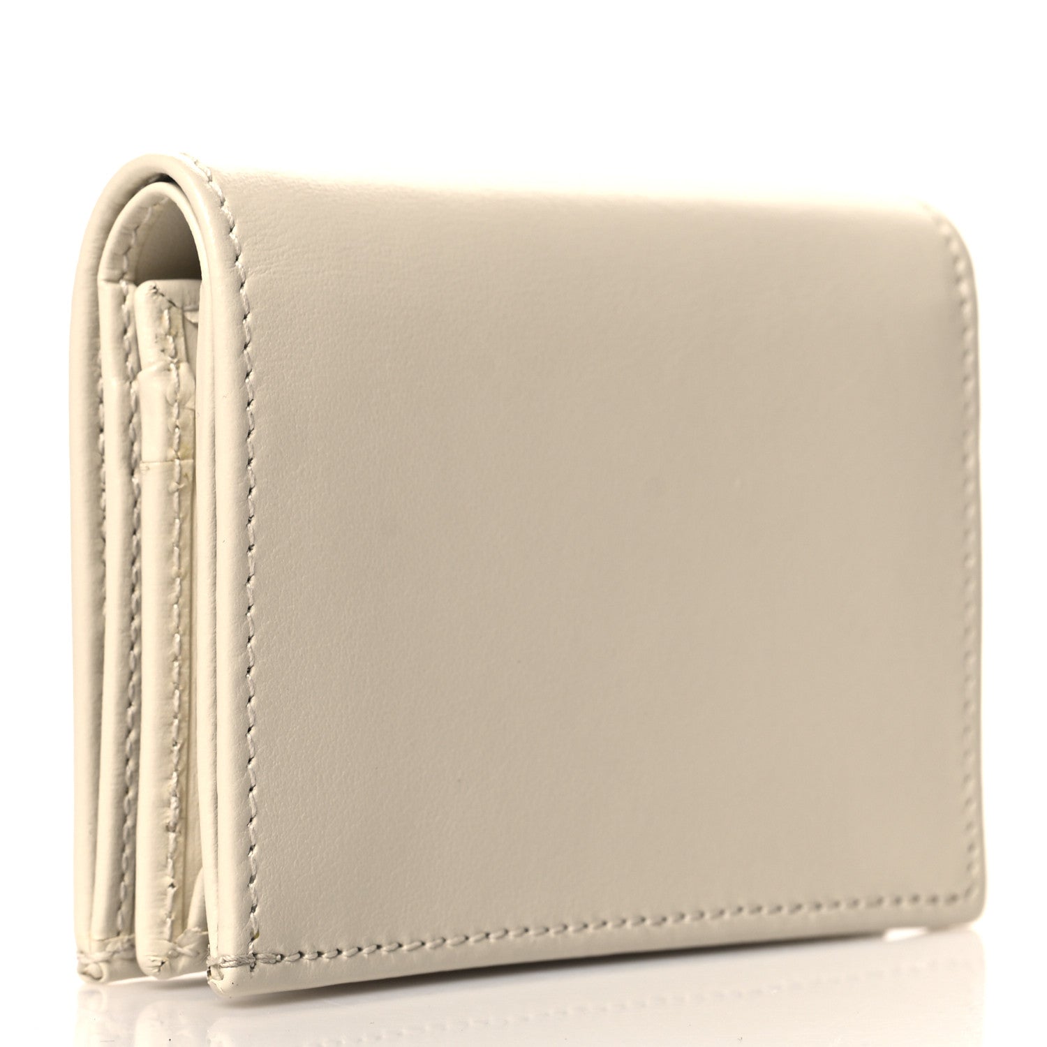 Gucci Boarded Plutone Calfskin Horsebit 1955 Card Case Wallet Mystic White 3 of 8