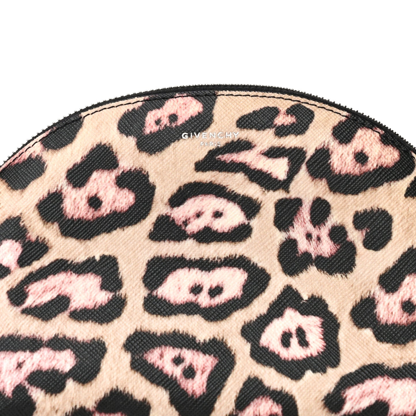 Coated Canvas Jaguar Print Cosmetic Case