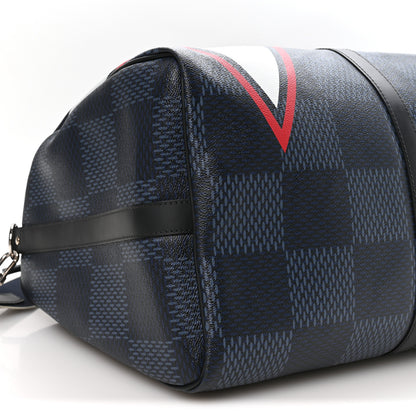 Louis Vuitton Damier Cobalt America's Cup Regatta Keepall Bandouliere 55 8 of 9