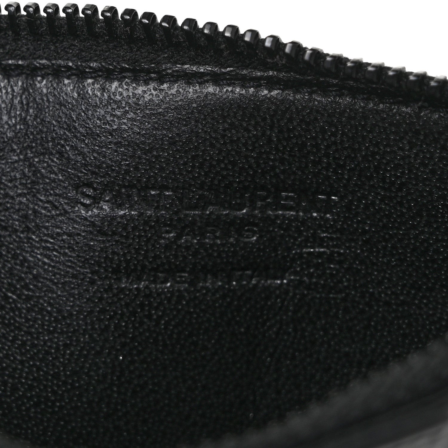 Saint Laurent Calfskin 5 Fragments Zip Pouch Card Holder Black Blue 6 of 10
