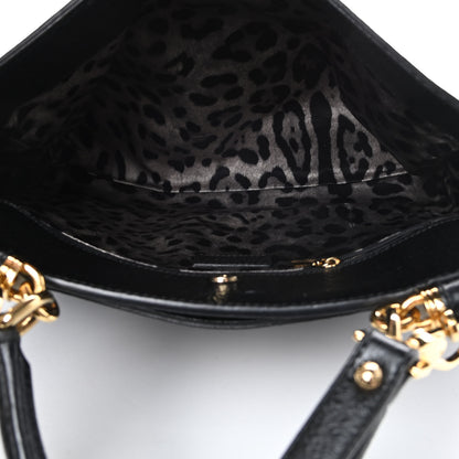 Dolce & Gabbana Calfskin Quilted Extra Large Miss Sicily Satchel Black 5 of 13