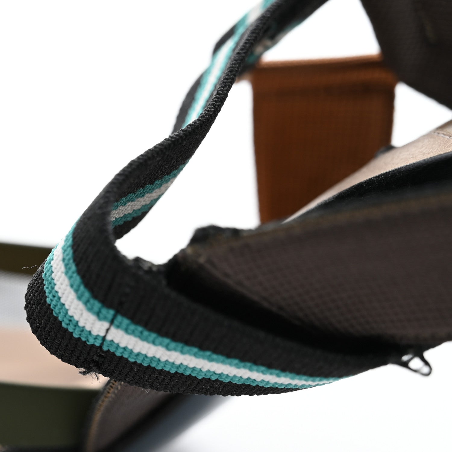Fendi Technical Mesh Colibri 85mm Slingback Pumps 38 Black Verde Military 12 of 13