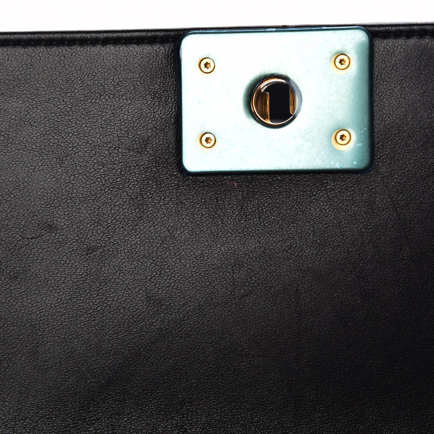 Lambskin Quilted Small Boy Flap Black