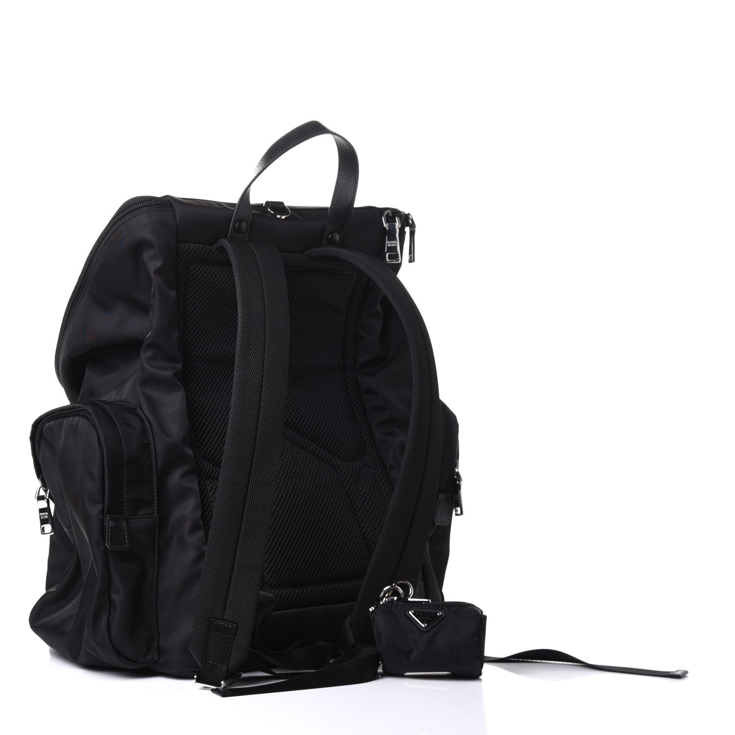 Prada Re-Nylon Saffiano Pet Carrier Backpack Black 2 of 9