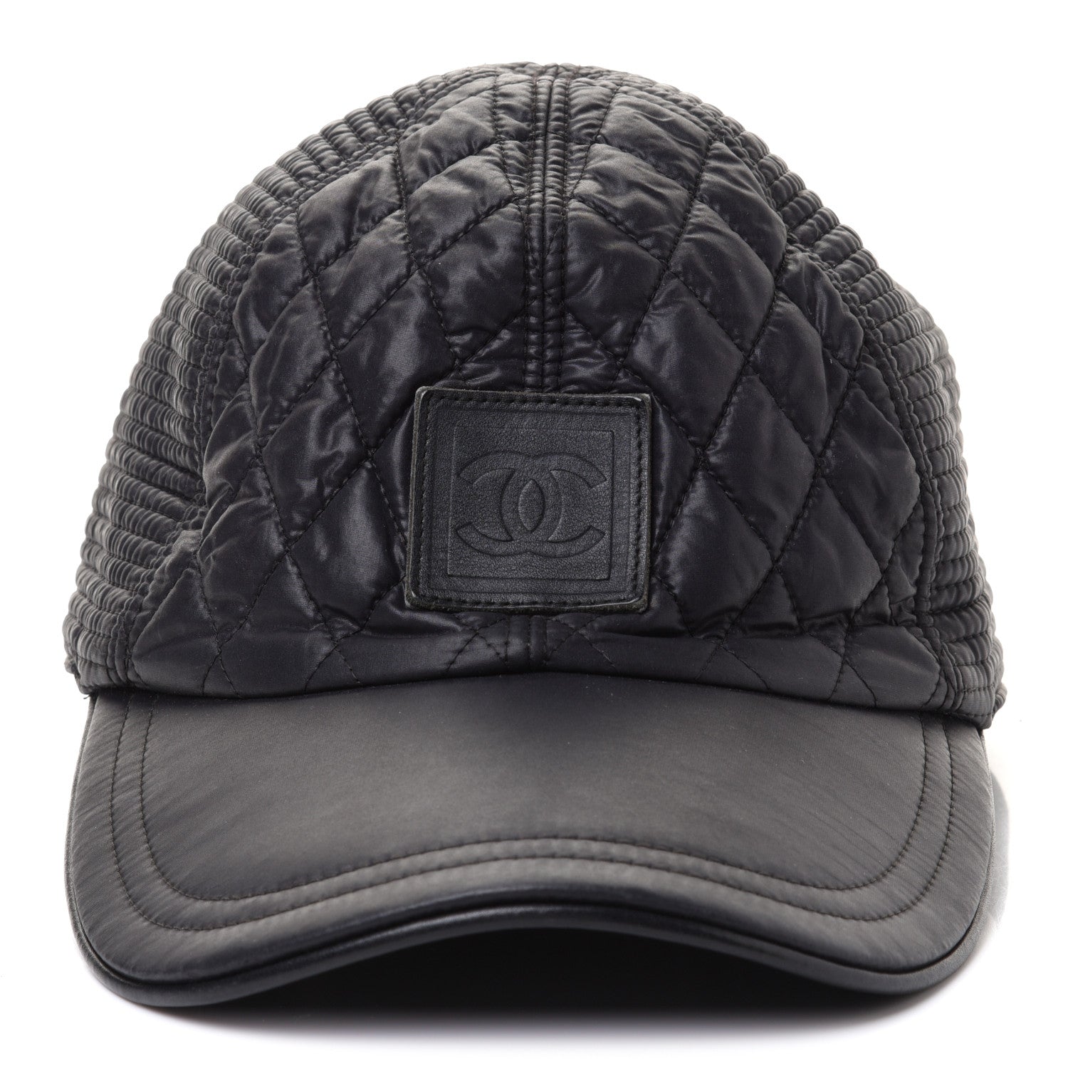 Chanel Nylon Quilted Cap Hat M Black 3 of 11