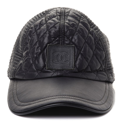 Chanel Nylon Quilted Cap Hat M Black 3 of 11