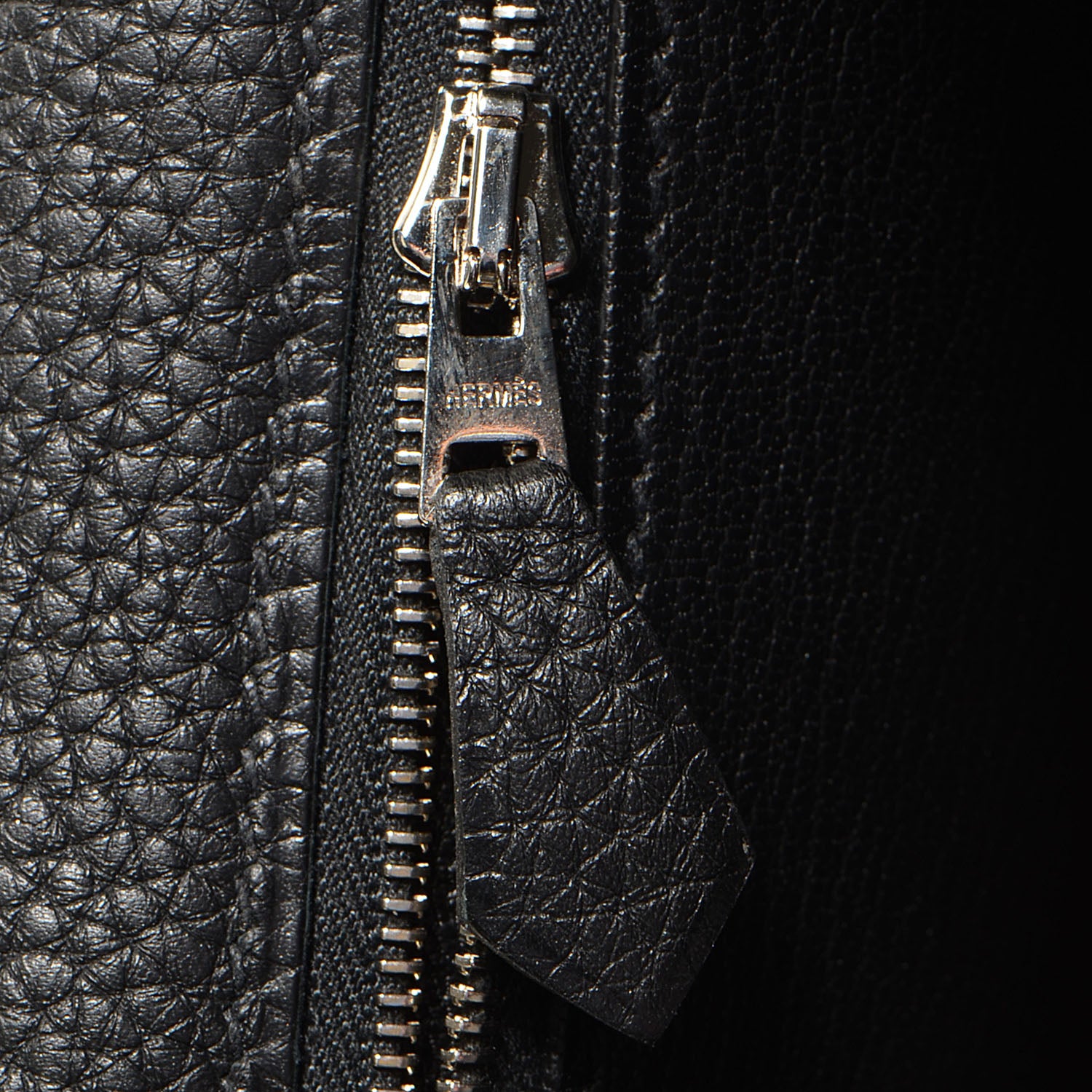 Hermes Taurillon Clemence Shoulder Kelly 40 Black 20 of 26