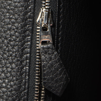 Hermes Taurillon Clemence Shoulder Kelly 40 Black 20 of 26