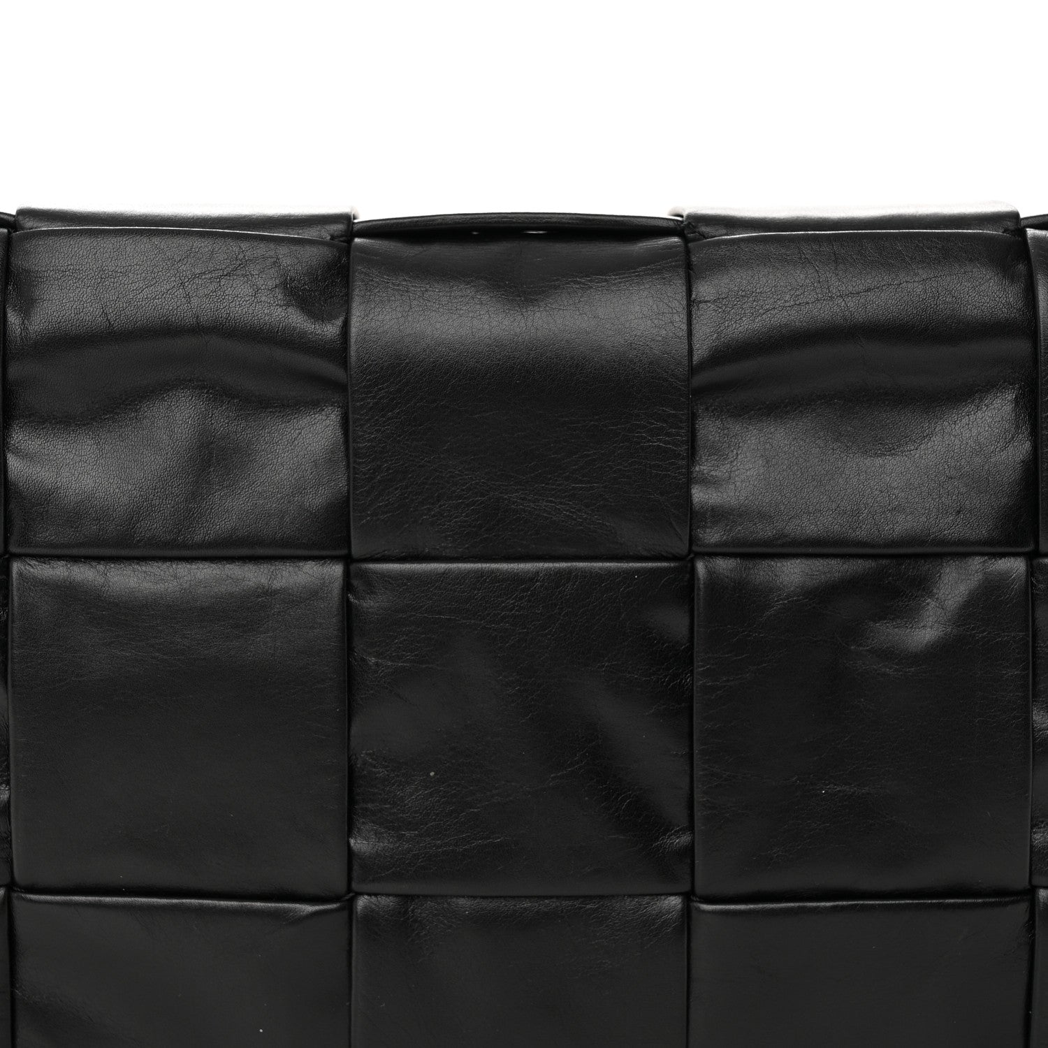 Bottega Veneta Paper Calfskin Maxi Intreccio Cassette Crossbody Bag Black 7 of 11