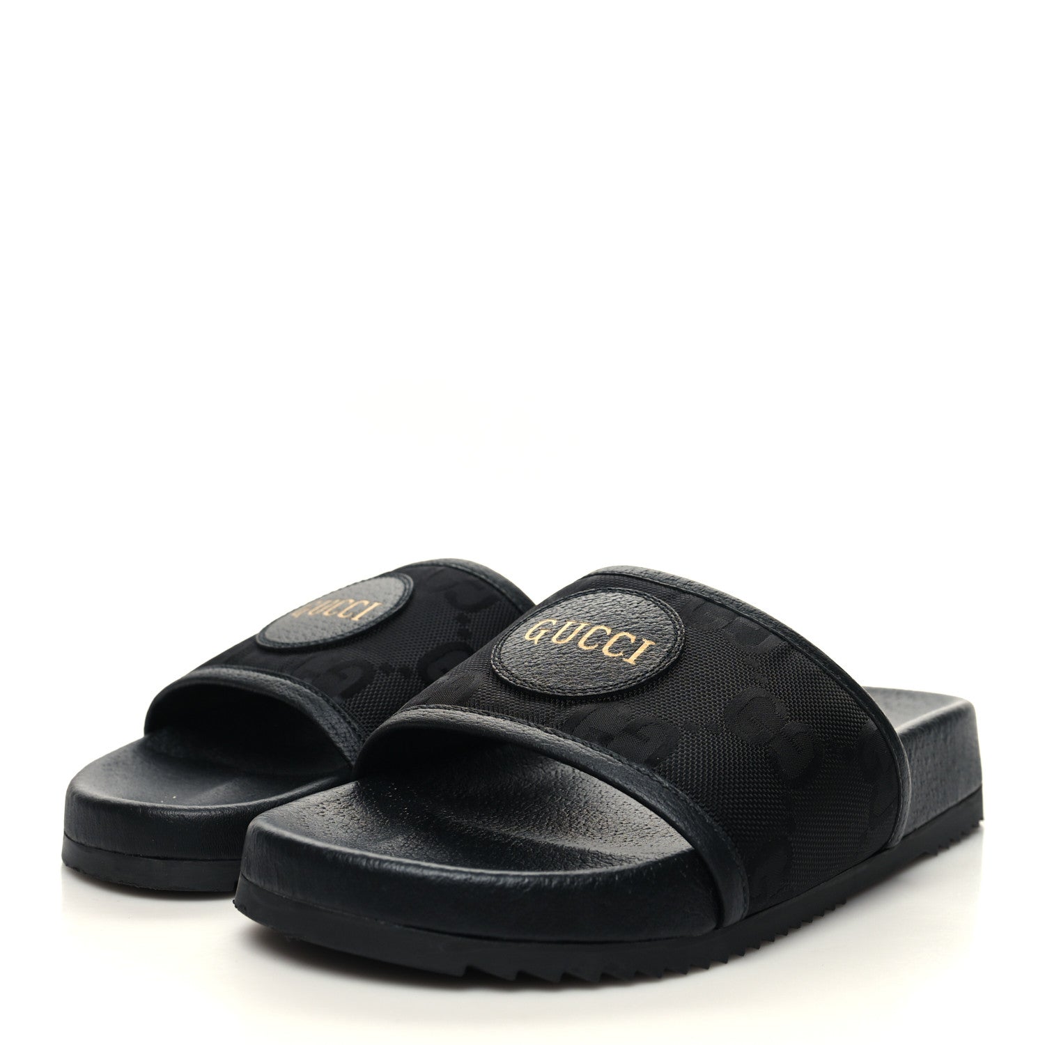 Gucci Econyl Nylon Demetra GG Monogram Mens Off the Grid Slide Sandals 5 Black 3 of 8
