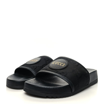Gucci Econyl Nylon Demetra GG Monogram Mens Off the Grid Slide Sandals 5 Black 3 of 8
