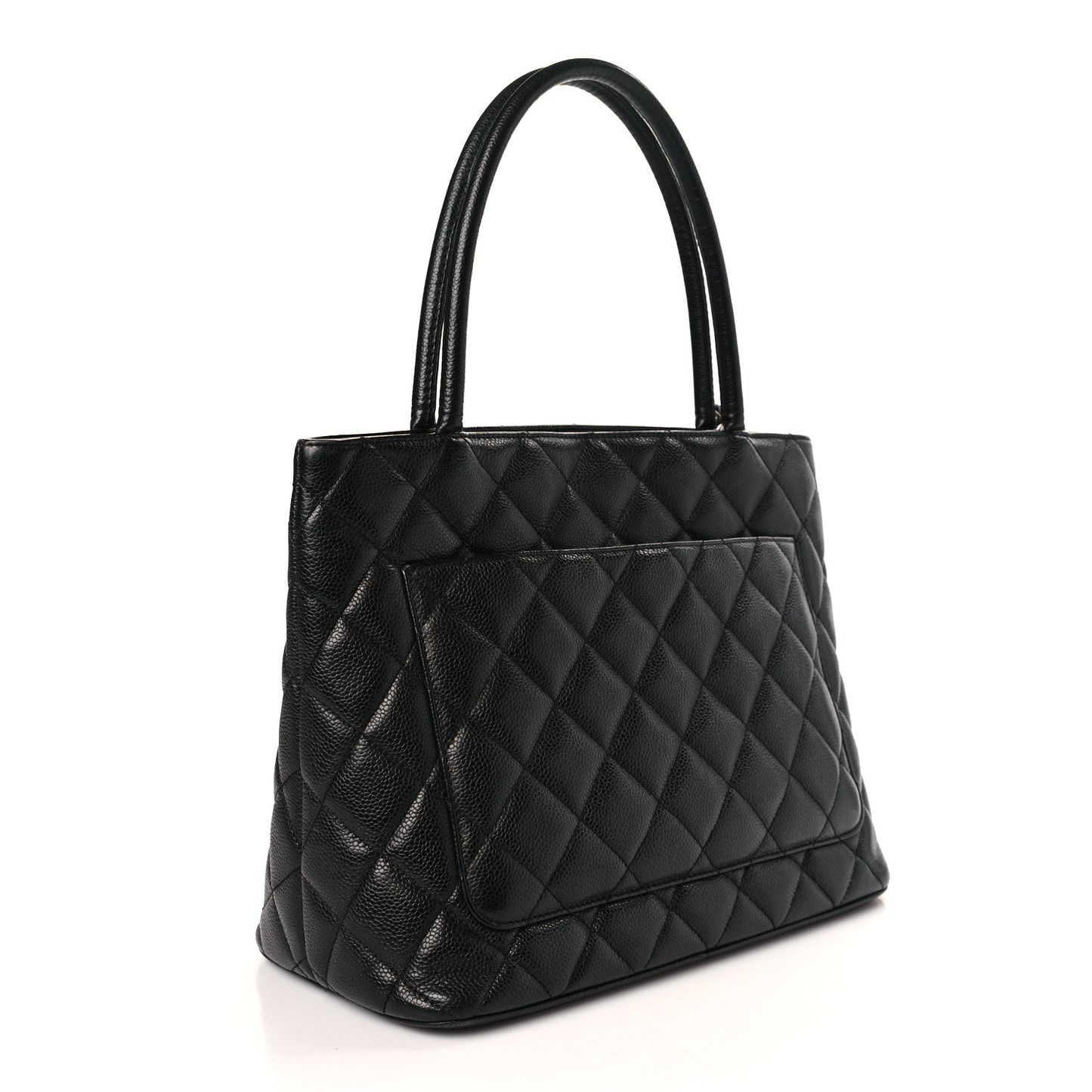 Caviar Quilted Medallion Tote Black