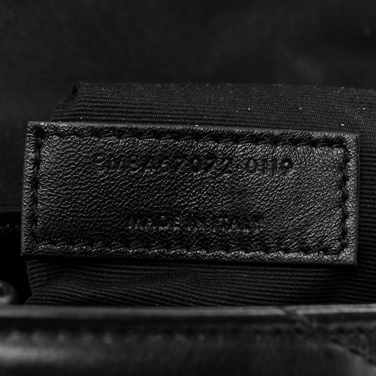 Calfskin Y Quilted Monogram Monochrome Toy Loulou Crossbody Bag Black