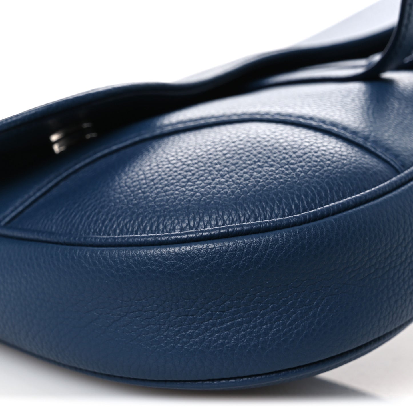 Grained Calfskin Mens Saddle Bag Navy Blue