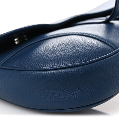 Christian Dior Grained Calfskin Mens Saddle Bag Navy Blue 8 of 11