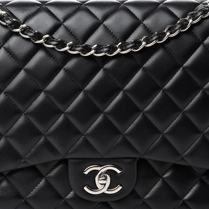 Chanel Lambskin Quilted Maxi Double Flap Black 16 of 16