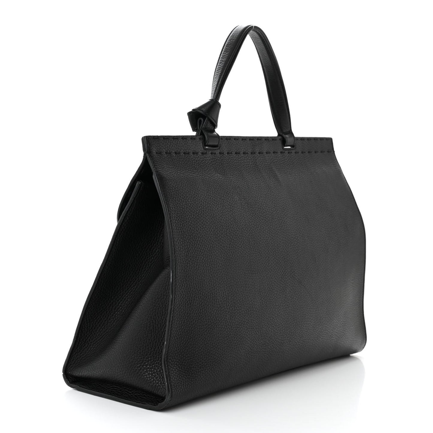 Calfskin Medium GG Marmont Top Handle Bag Black