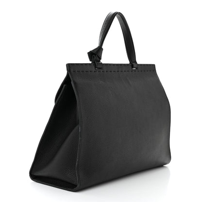 Gucci Calfskin Medium GG Marmont Top Handle Bag Black 3 of 12