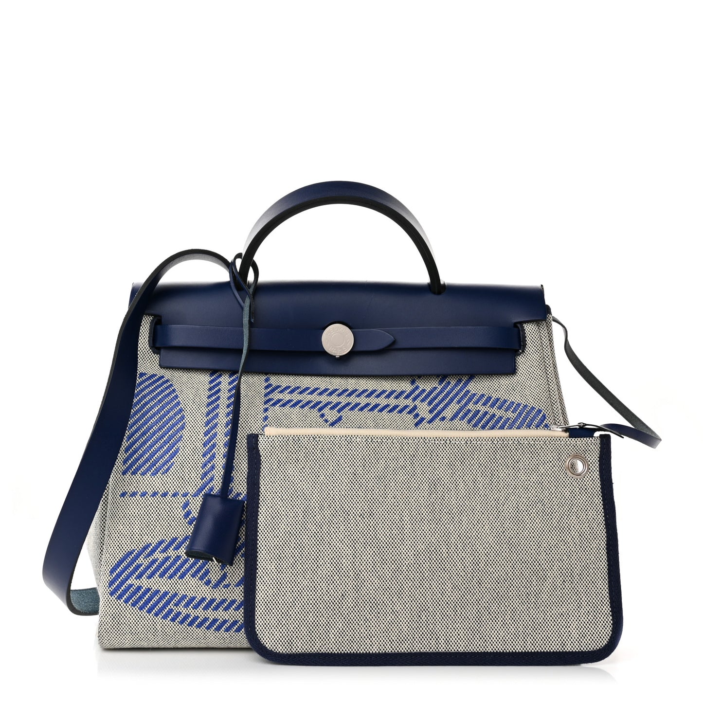 Vache Hunter Toile H Brides de Gala Herbag Zip Retourne 31 PM Bleu De France Ecru Black