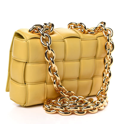 Bottega Veneta Lambskin Maxi Intreccio Padded Chain Cassette Crossbody Bag Corn 3 of 9