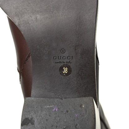Gucci Calfskin Interlocking G Riding Boots 38 Brown 5 of 7