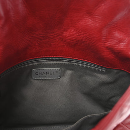 Chanel Glazed Calfskin Hobo Red 6 of 10
