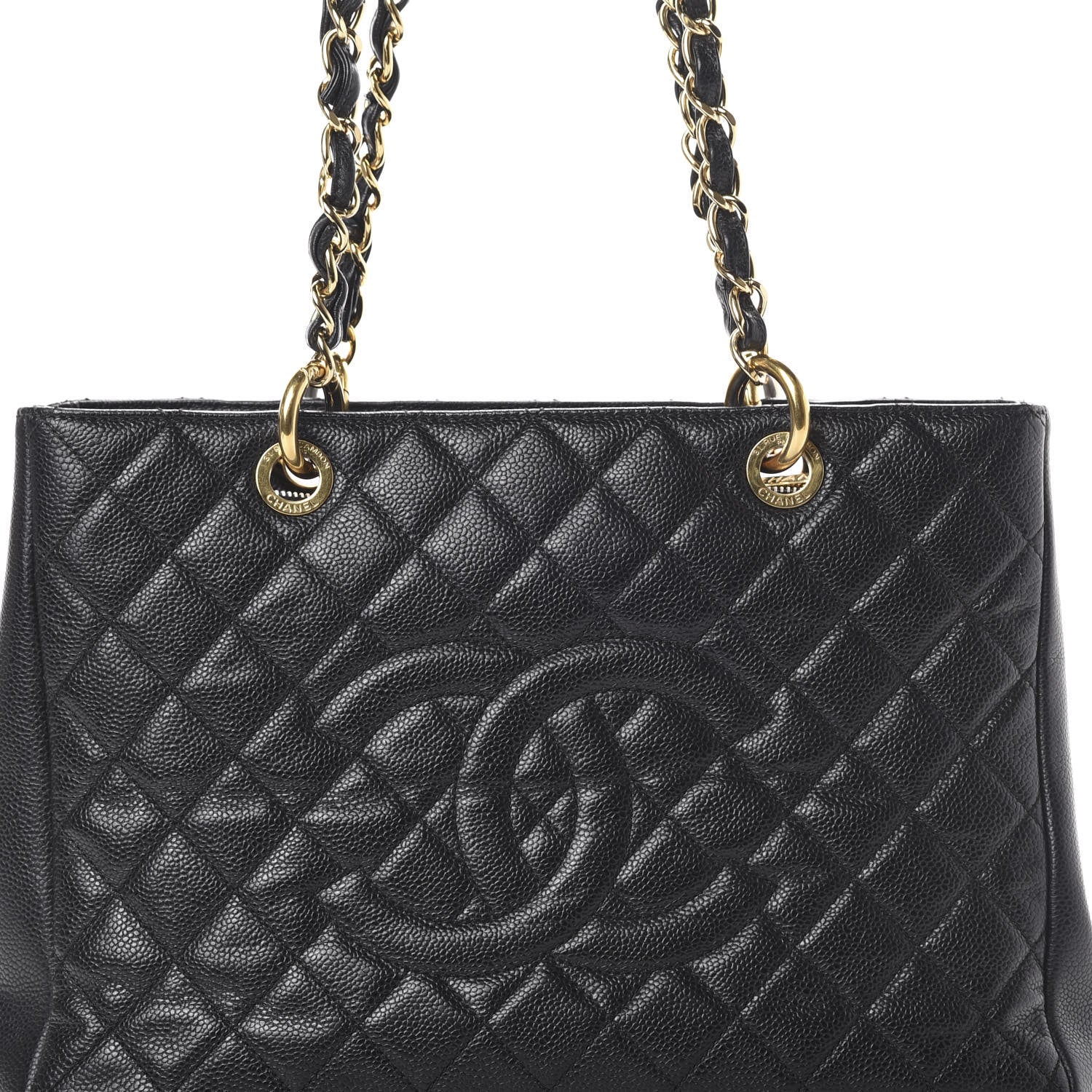 Chanel Caviar Quilted Grand Shopping Tote GST Black 7 of 17