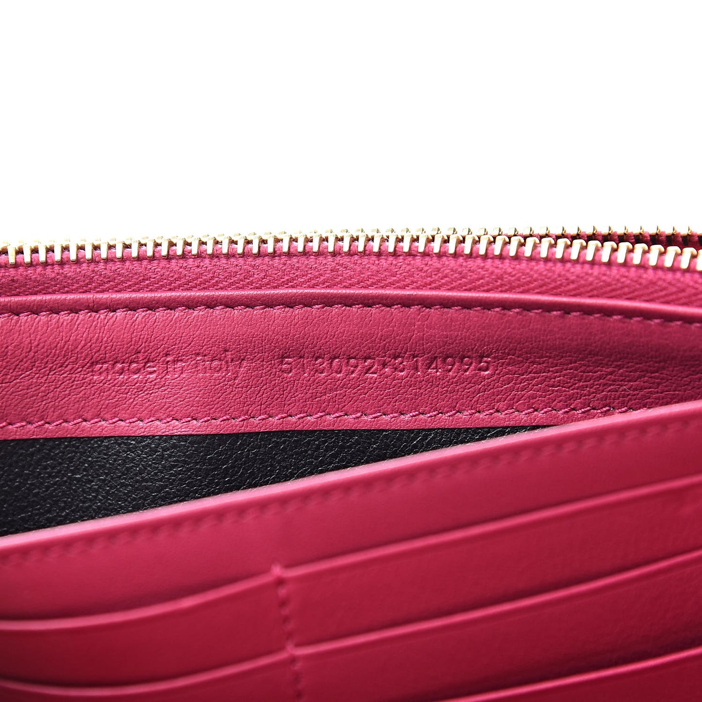 Calfskin Classic Y Ligne Clutch Fuchsia