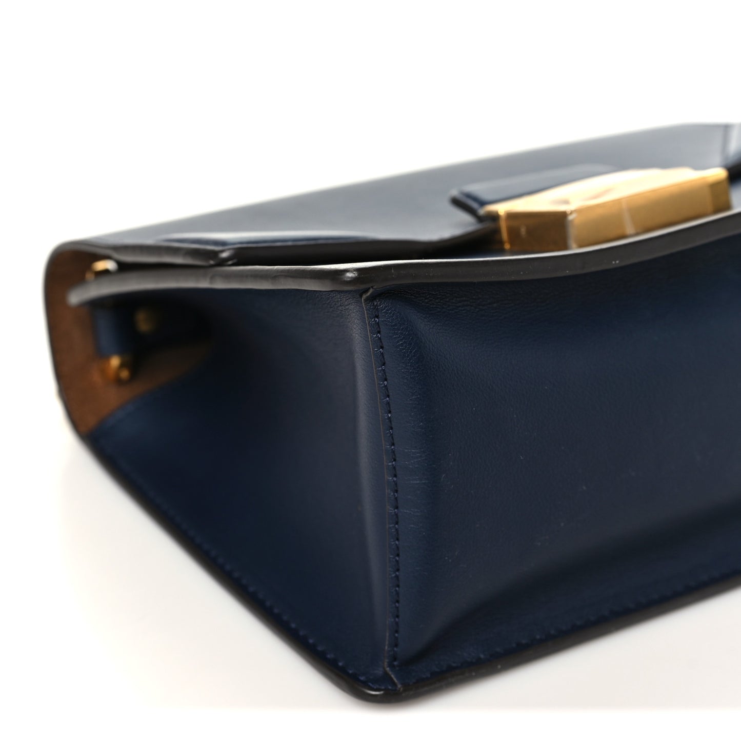 Vitello Grace Matte Small Kan U Shoulder Bag Midnight