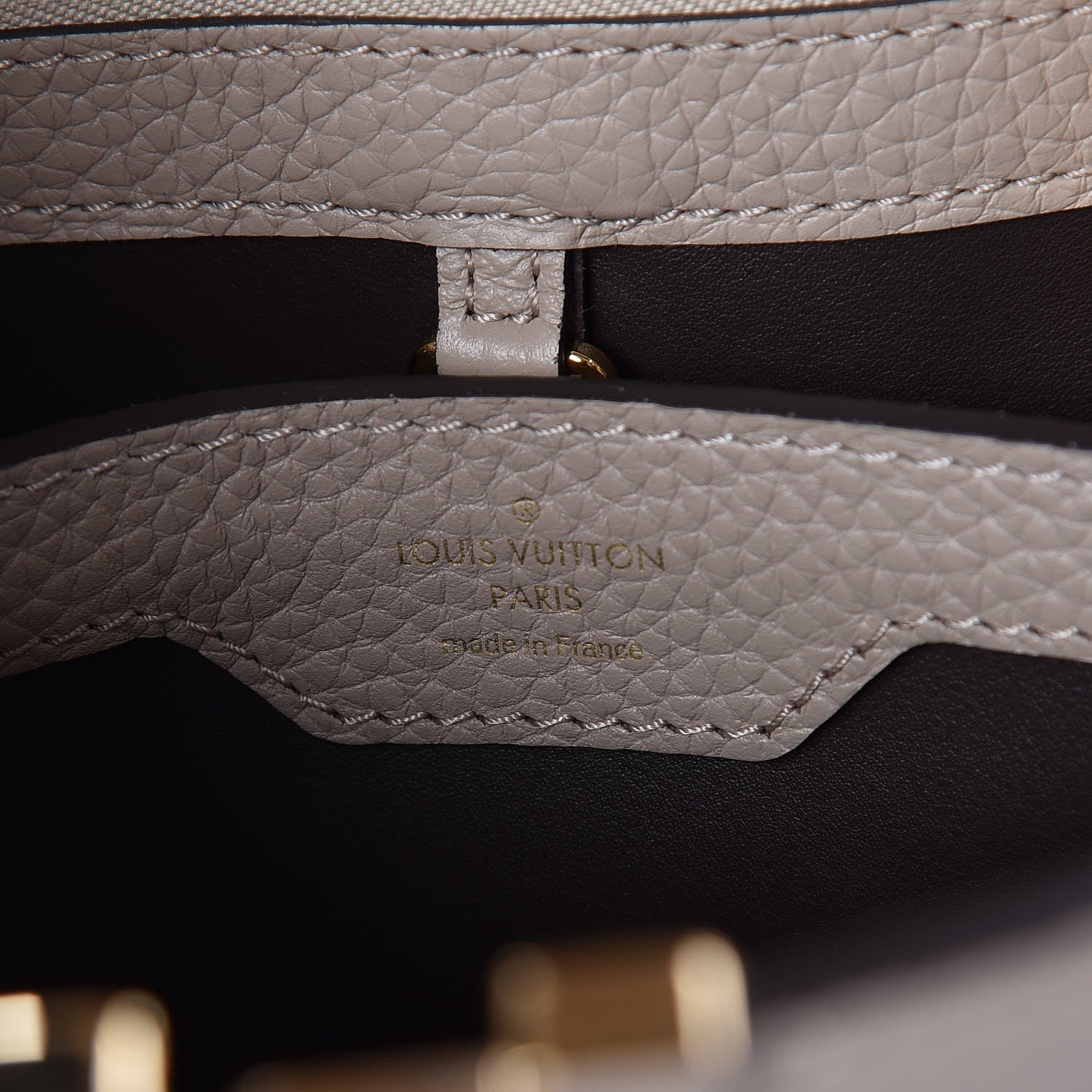 Louis Vuitton Taurillon Capucines BB Galet 7 of 9