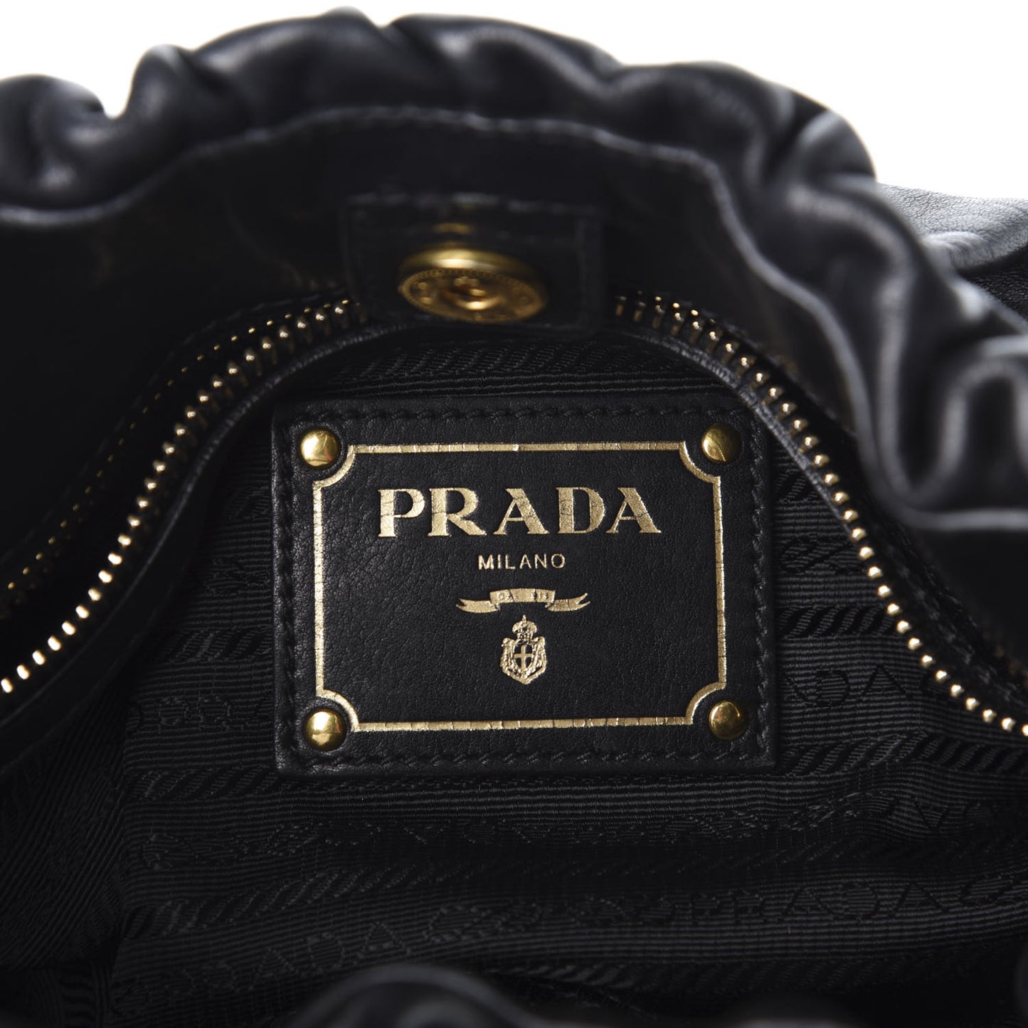 Soft Calfskin Pleated Hobo Black