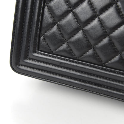 Chanel Lambskin Quilted Medium Boy Flap Black 8 of 12