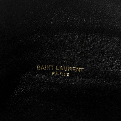 Saint Laurent Lambskin Chevron Quilted Medium Loulou Tan 10 of 13