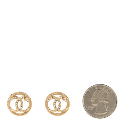 Chanel Pearl CC Round Earrings Gold 2 of 5