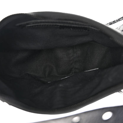 Balenciaga Extra Supple Calfskin Crocodile Embossed Monochrome Small Le Cagole Shoulder Bag Black 5 of 12