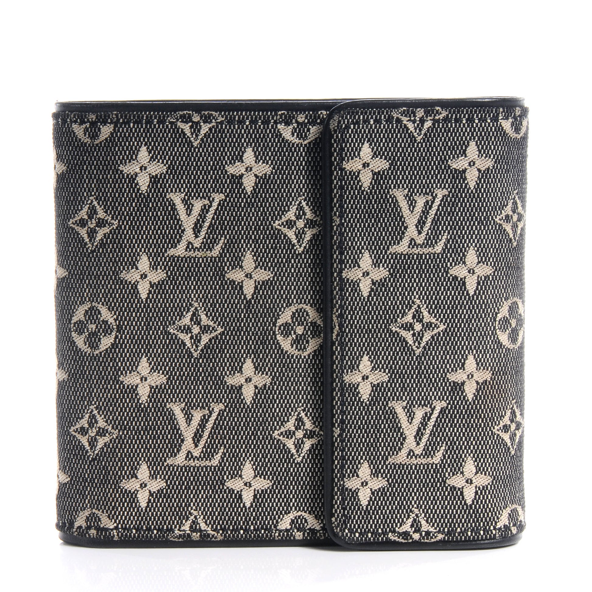 Louis Vuitton Mini Monogram Compact Wallet Black 1 of 8