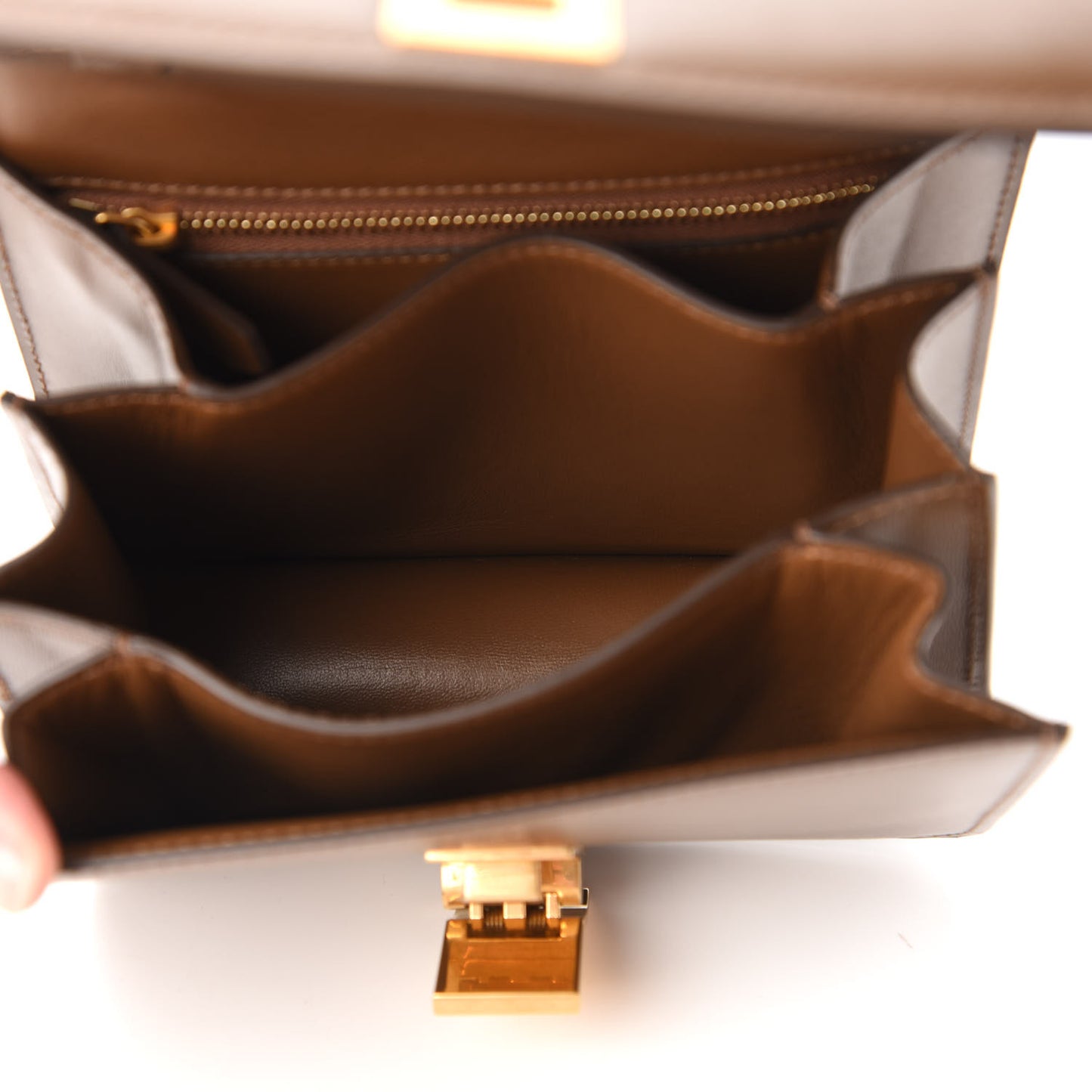 Smooth Calfskin Small Classic Box Flap Bag Camel