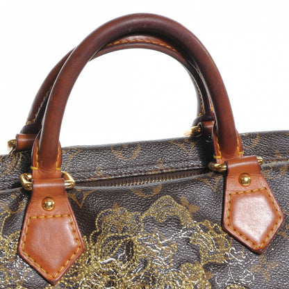 Louis Vuitton Monogram Dentelle Speedy 30 Gold 5 of 8