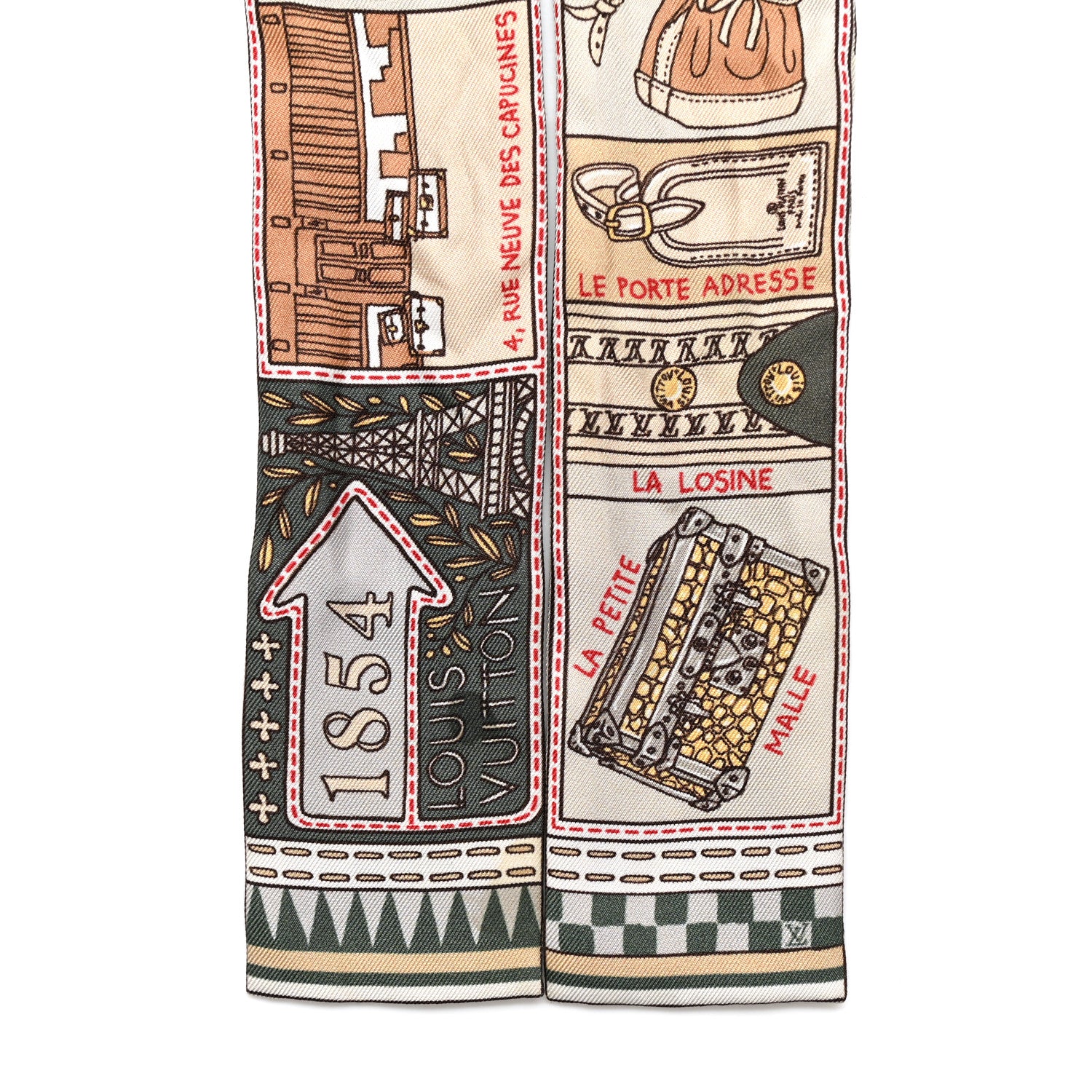 Louis Vuitton Silk Jeu De Louis BB Bandeau Kaki 2 of 3