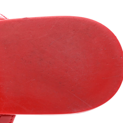 Valentino Garavani PVC Jelly Printed Rockstud Caged Flat Thong Sandals 36 Red 9 of 10