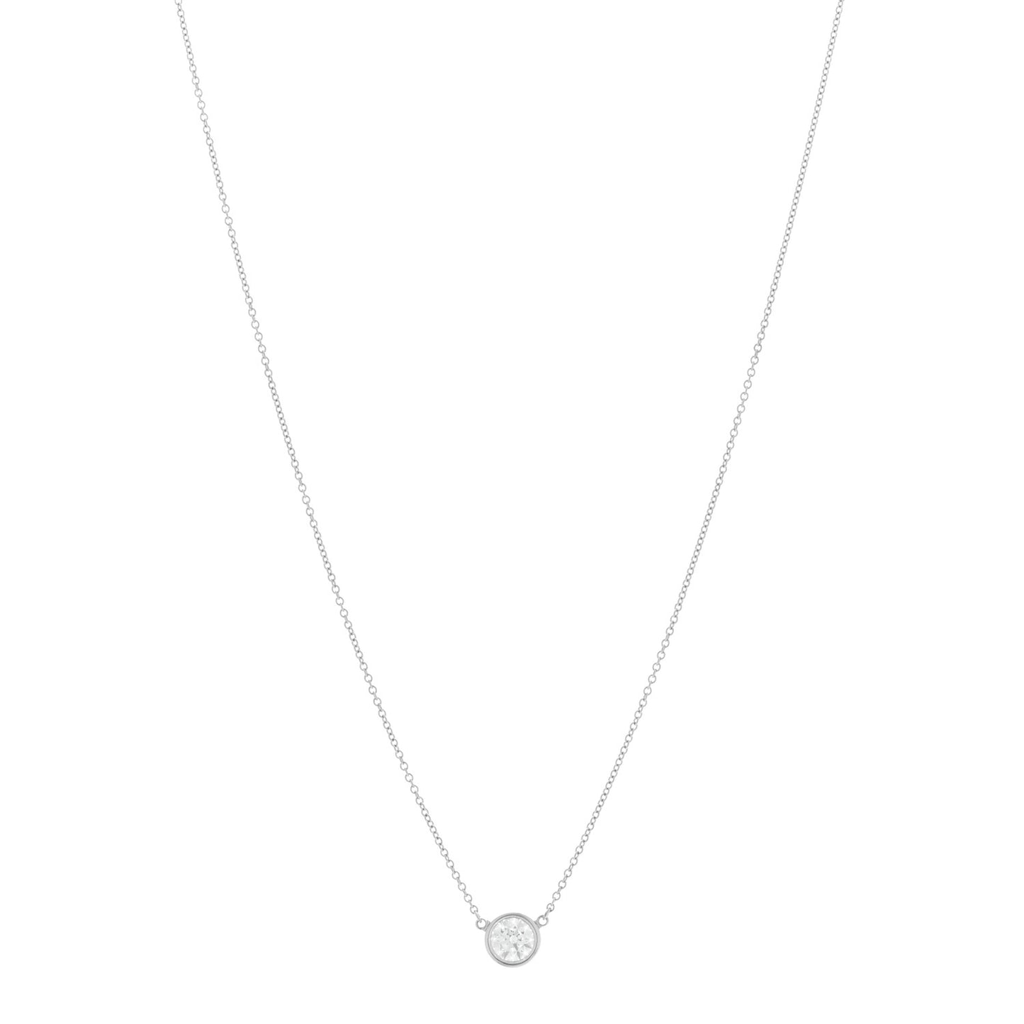 Platinum Diamond .65ct Elsa Peretti Diamonds by the Yard Pendant Necklace