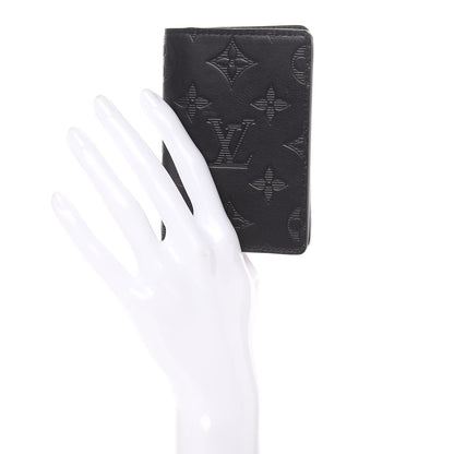 Louis Vuitton Calfskin Monogram Shadow Pocket Organizer Black 2 of 7