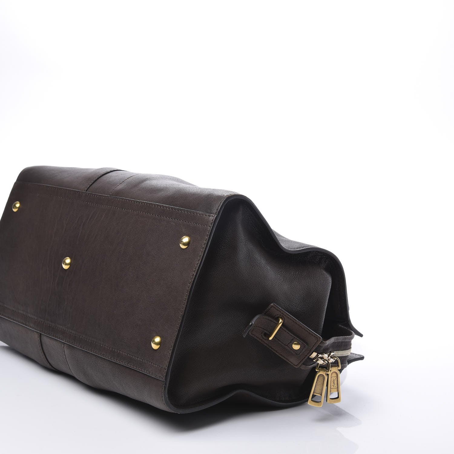 Saint Laurent Calfskin Medium Cabas ChYc Dark Brown 6 of 9