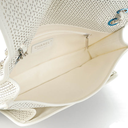 Chanel Perforated Calfskin Large Dubai Up In The Air Flap White 6 of 8