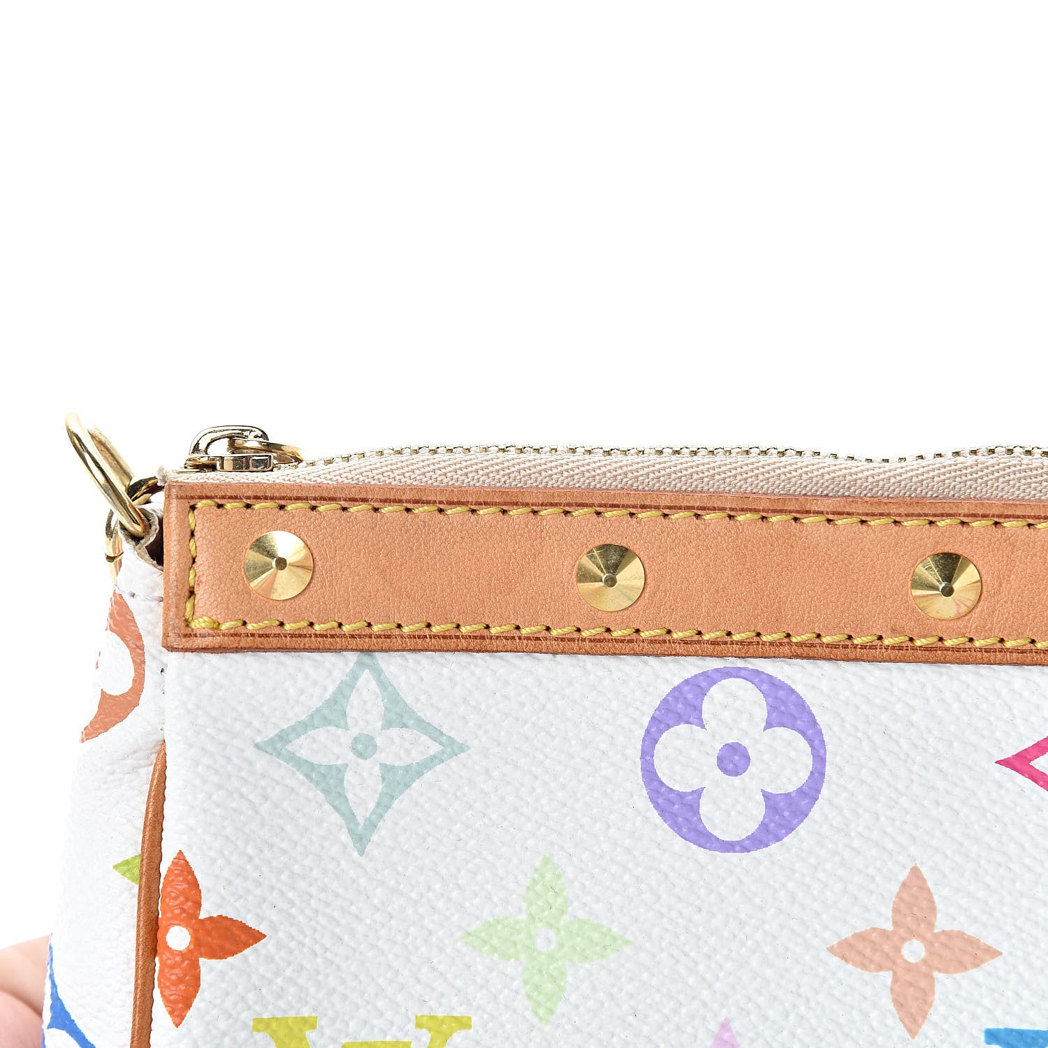 Louis Vuitton Monogram Multicolor Pochette Accessories White 12 of 14