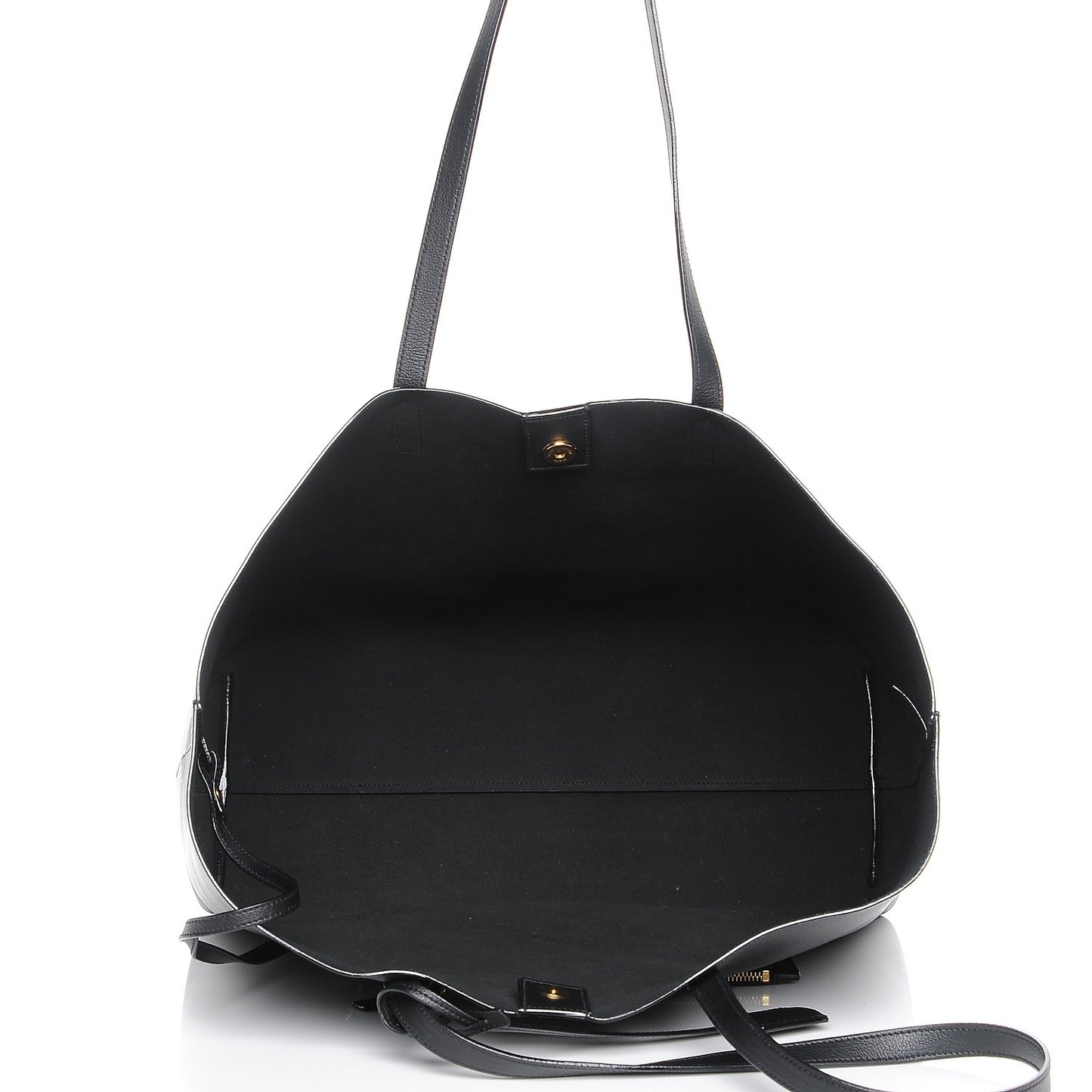 Calfskin Large Shopping Tote Black