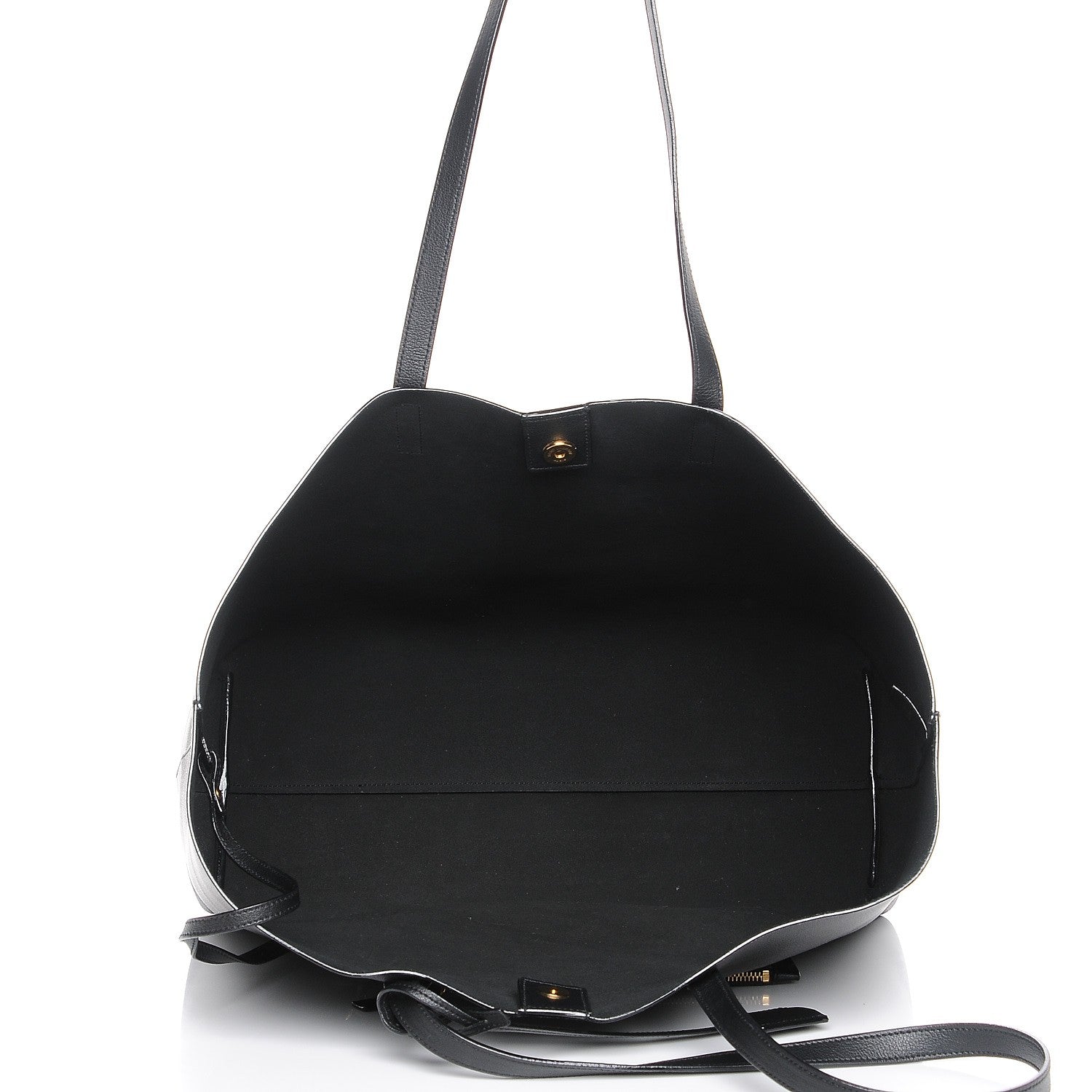 Saint Laurent Calfskin Large Shopping Tote Black 5 of 9