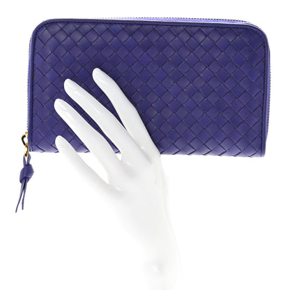 Bottega Veneta Nappa Intrecciato Zip Around Wallet Anemone 2 of 9