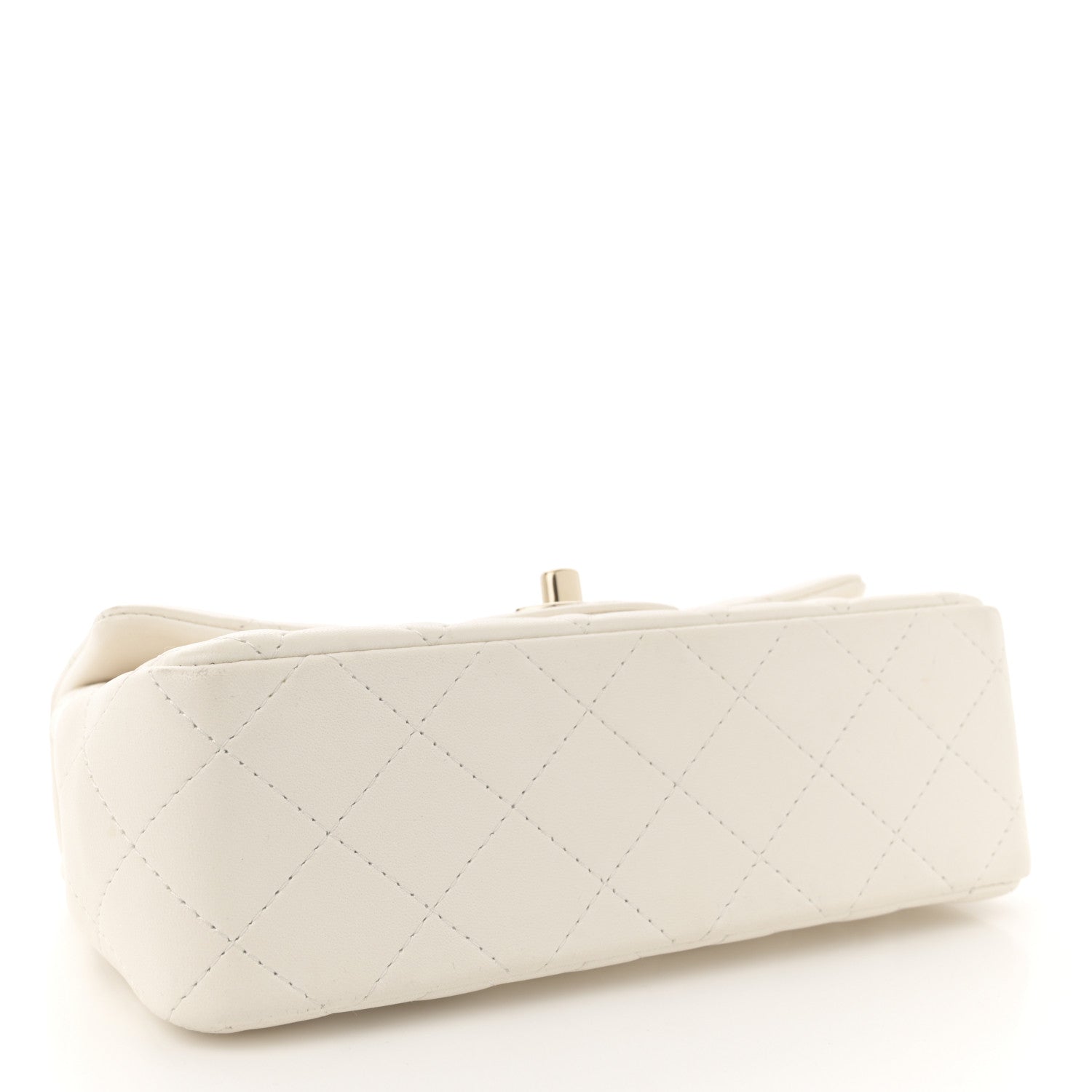Chanel Lambskin Quilted Mini Rectangular Flap White 4 of 14