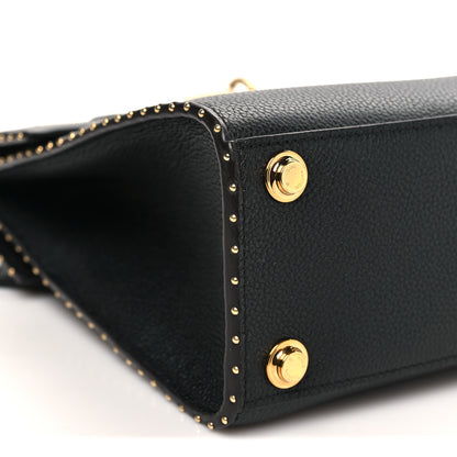 Louis Vuitton Calfskin Taurillon Studded City Steamer One Handle Bag Black 7 of 8